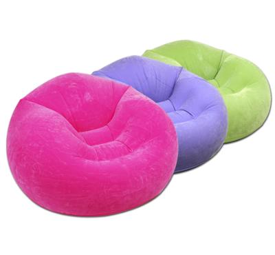 China Intex 68569 Inflatable Bean Bag Chair 3 Color Air Sofa Home Furniture Sofa Set Foldable for sale