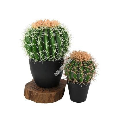 China Large Ball Flower Artificial Cactus Wholesale Rustic Outdoor Fake Bonsai Plant For Garden Decoration for sale