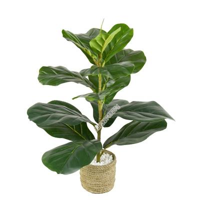 China Natural high quality fake lyrata plant price touch artificial ficus tree for home decoration for sale