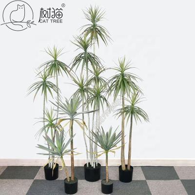 China New Style Realistic High Quality Fake Agave Tree Yucca Bonsai Plants Artificial Trees For Pot for sale