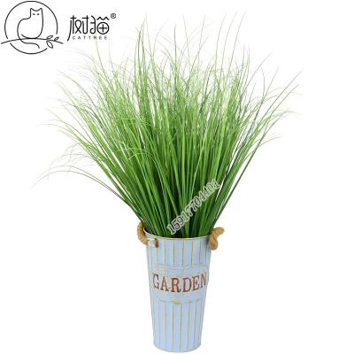 China 70cm Artificial Onion Grass Fire Retardant Fake Fire Retardant Synthetic Plant Grass For Home Decoration for sale