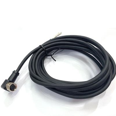 China Factory M8 3 Pin Female Right Angle Connector Professional Push Pull Cable Drag Chain Cable for sale