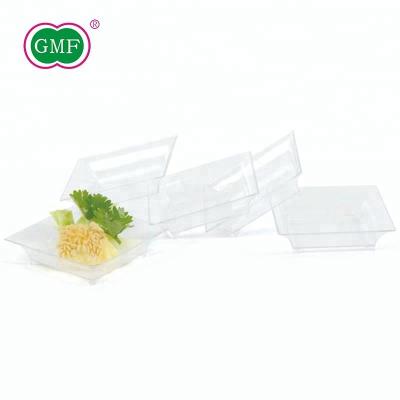 China Small Design Square Sauce Dish Disposable Customized Plastic Mini Dish For Multi Place Use for sale