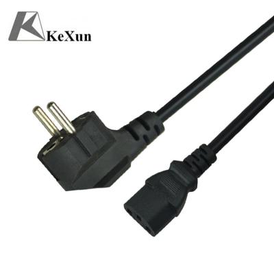 China High Quality Home Appliance CE AC 220V Computer Ccc EU Tie Rope Wholesale 1M 1.5M 2M AC Power Plug Cable Eu AC Power Cord Europe 2 terminals for sale