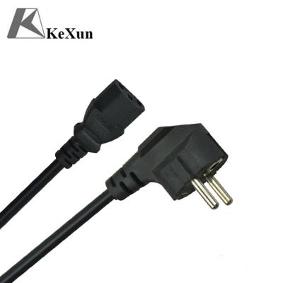 China European Standard Household Appliance Extension AC Power Cord Cable 1.5M 1.8M Black High Quality with Copper for Computer Laptop Desktop for sale