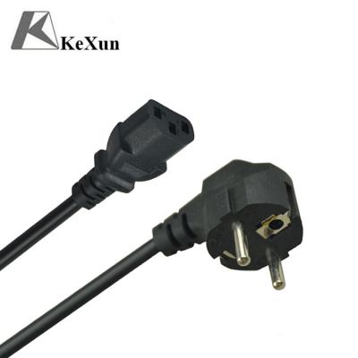 China Home Appliance Factory Price Eu 3 Pin PC Cable Eu Power Cord IEC Extension Cable Eu Power Cord for sale