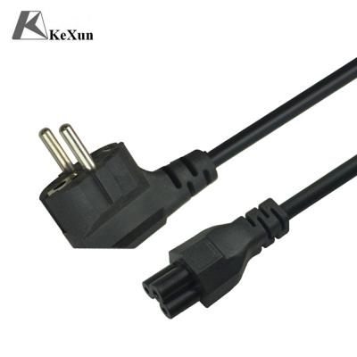 China Home Appliance Supply Charger 1.2M 1.5M 1.8M 15M 2 Pin AC Extension Cable EU Power Cord 3 Pin Prong Wire Black EU Power Extension Cord for sale