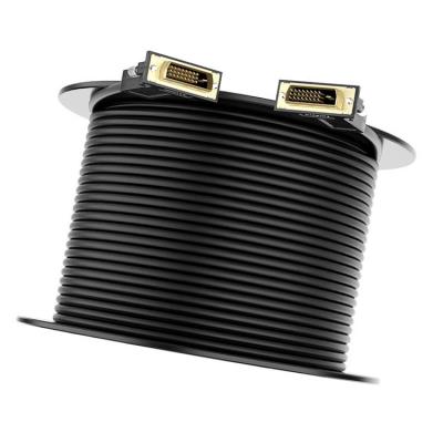 China COMPUTER Top Quality 10/20/50/100/150/200m DVI To DVI AOC Fiber Optic Cable Active High Speed ​​Double Density 24+1 DVI Cable for sale