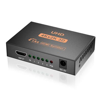 China PVC 1 Into 4 HDTV Connector Splitter Distributor 4K HD Port 4K HD Port Splitter 1x4 4K*2K For Video HDTV for sale