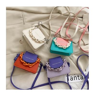 China Fashion\simple soft cross comfortable\durable youth ladies - body bag acrylic chain single shoulder bags women casual handbags mini for sale