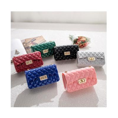 China 2021 fashion fashion women jelly purse bags kids jelly bag women handbags ladies shoulder children for sale