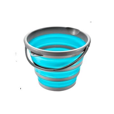 China Portable Multifunctional Portable Round Folding Portable Folding Small Bucket Blue Size L 1Piece for sale