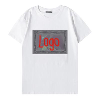 China Sustainable Famous Brand Logo Print O-Neck Cotton Casual Simple Designer Branded T-Shirt For Man for sale