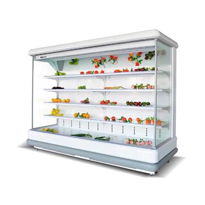 China Commercial Vegetable Refrigerator Supermarket Fruit Open Chiller Single-Temperature Display Showcase for sale