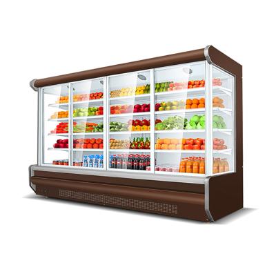 China Single-temperature Display Stand Vegetable and Support Customized Air Cooled Fruit Beverage Refrigerated Vending Machine Display Chillers for sale