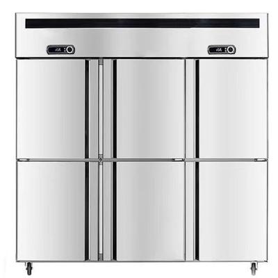 China Double-temperature Manufactures 1000L Kitchen Refrigerator / Hotel Cold Cooling 6 Door Air Four Door Refrigerator for sale