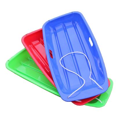 China HDPE Push Duty 38 Inch Plastic Grass Glider Toboggan Snow Sled Kids Sled Kids Adults Outdoor With Rope for sale