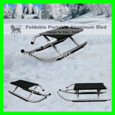 China Foldable To Save Space Metal Sled Folding Aluminum Snow Sled for sale