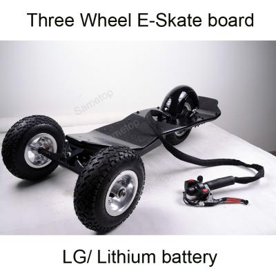 China 2017new chinese electric lithium battery three wheel maple skte board 48V mountain electric board for sale