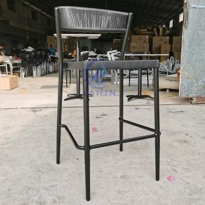 China Factory direct sale garden bar chair fashion modern commercial rope bar stool modern high quality outdoor bar stool for sale