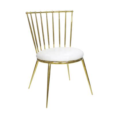 China New modern gold furniture metal stainless steel tiffany luxury luxury dining chair for restaurant and wedding for sale