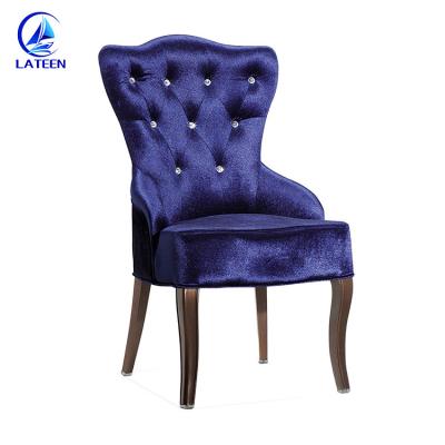 China Super Comfortable Luxury Fabric Dining Chair , Tufted Upholstered Hotel And Lobby Chair for sale