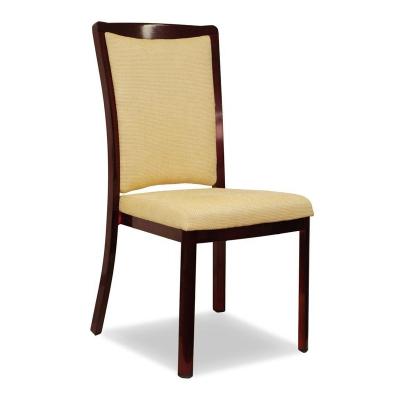 China Modern Aluminum Woodlike Restaurant Event Banquet Stacking Hotel Lounge Chair for sale