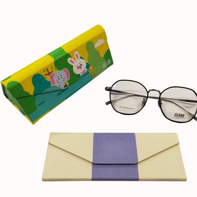 China Custom Durable Handmade Fashion Foldable Logo PU Glass Box Sunglasses Case for sale