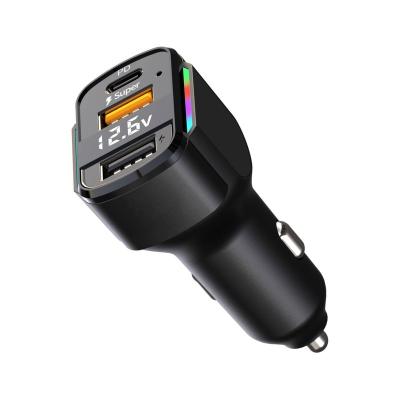 China New China-chic Dual USB Car Fast Charging USB Charger Produced PD3.0 65W QC3.0 22.5W For Mobile Phone Tablet for sale