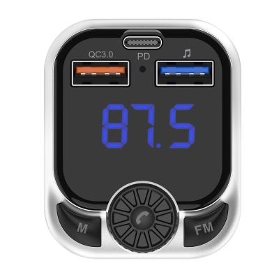 China Multifunctional Wireless Stereo FM Transmitter Car Mp3 Player Car Bluetooth Transmitter Dual FM Radio Bluetooth Transmitter Car Charger With TF SD Player for sale