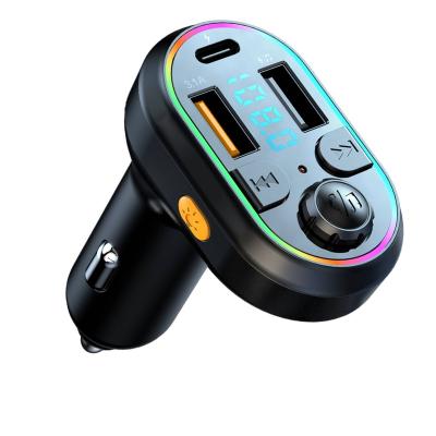 China New Arrival 5V/3.1A Charging USB Car Charger FM Transmitter Bluetooth U-Disk Mobile Phone TF Type-C Wireless Music Player for sale