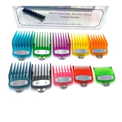 China Comfortable Factory Wholesale High Quality Barber Styling Tools Hair Trimmer Attachment Barber Clipper Colorful Transparent Guide Comb for sale