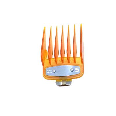 China Factory Wholesale High Quality Comfortable Barber Styling Tools Hair Trimmer Attachment Barber Clipper Orange Transparent Guide Comb for sale