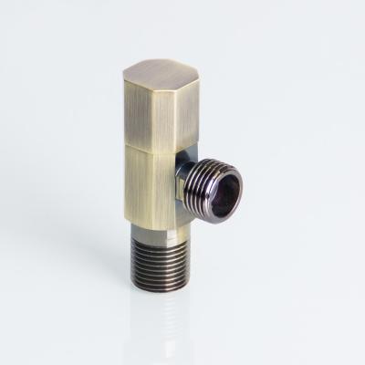 China Water 1/2 Level Adjustment 3/4 Inch Toilet 90 Degree Angle Stop Valve Bronze Two Way Brass Valve for sale