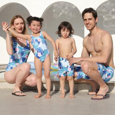 China Breathable customize fashion mom&kids girls&women swimwear breathable parent-child swimwear for sale