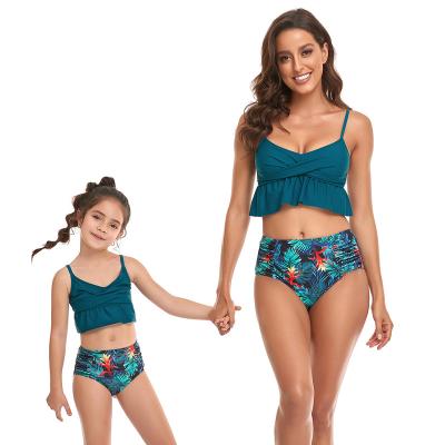 China 2022 child breathable hot bikini teen swimwear beautiful mommy and me custom design sexy swimsuit oem manufacturers in china for sale