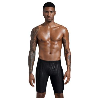 China Wholesale Custom Made Men's Plus Size Men's Sexy Quick Dry Solid Color Logo Shark Skin Breathable Swimming Trunks for sale