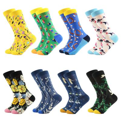 China Designer QUICK DRY Custom Logo Winter Socks Funny Patterned China thump cheap men wholesale cotton crew socks for sale