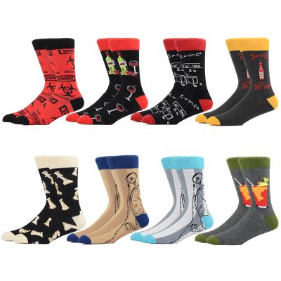 China QUICK DRY custom bangs Happy Logo beer cotton socks maker Harajuku Unisex Novetly Funny for sale