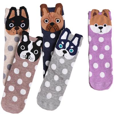 China Fashion Cartoon QUICK DRY Cotton Socks Wholesale Woman Colorful Logo Socks Custom Funny Cute Animal Socks for sale