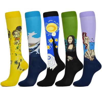 China Breathable Custom Medical Compression Sports Running Men Socks 20-30 mmHg Varicose Veins Diabetic Socks for sale