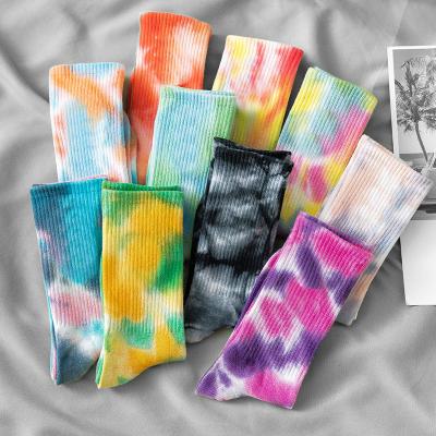 China Sporty Fashion Mid-tube Tie Dye Gradual Change Socks Change Trend Street Personality Stockings for sale