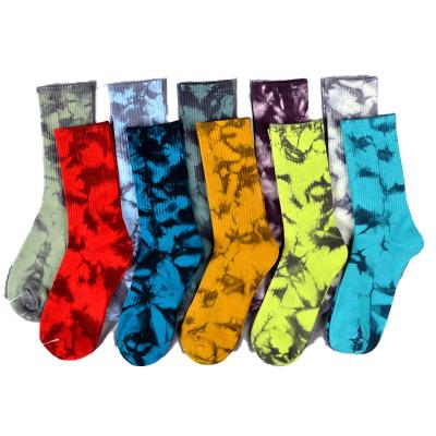 China Breathable Wholesale Custom Fashion Fashion Street Funny Weed Pattern Dye Socks Men Women Tube Sock for sale