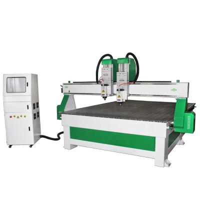 China MDF WOOD ACRYLIC ALUMINUM Factory Direct 3D CNC Router 2 Wood Carving Heads 1325 1525 2030 CNC Router Woodworking Machinery For Sale for sale