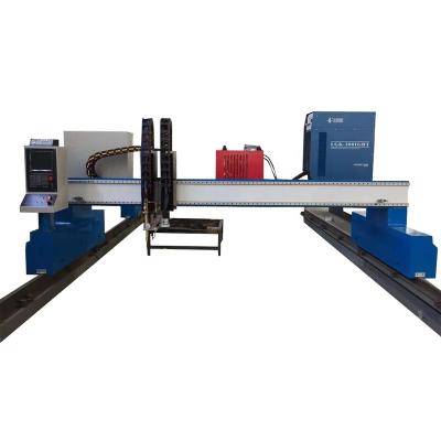 China Jinan owin cnc low price metal stainless steel mild steel two heads 2060 3080 plasma gas cutting metal moving machine and flame cutting gantry plasma for sale