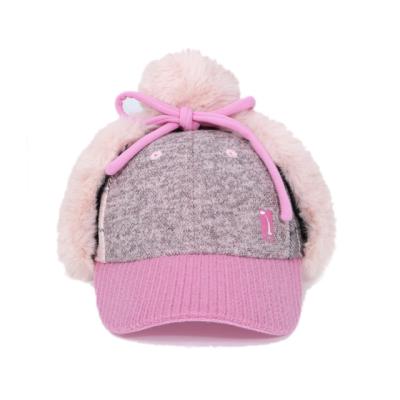 China Custom Winter COMMON Beanie Hat With Pom Pom de Logo Knitted Knit Cap Korean for sale