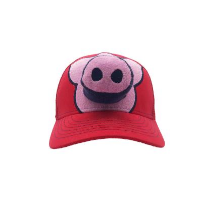 China JOINT SUCCESS Custom Color Kid Cartoon Lion Amazon Breathable Mesh Hat With Printed Summer Sports Baseball Hat Sign for sale