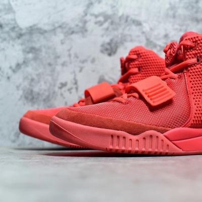 China PU 2022 Hot Style Yeezy Shoes Logo Air Yeezy Original Wholesale 2 Red Good Quality October Men Women Sport Shoes Yeezy Sneaker for sale