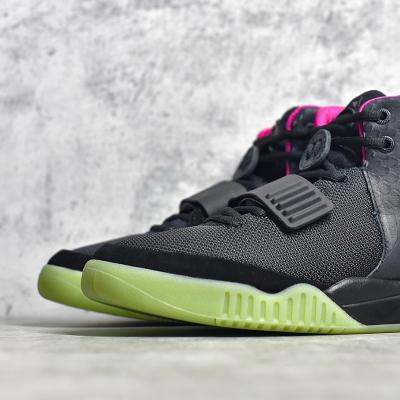 China 1:1 Good Quality Original PU Air Yeezy Logo 2 Kanye West Solar Red Shoes Sneakers Men Women Yeezy Sneaker for sale