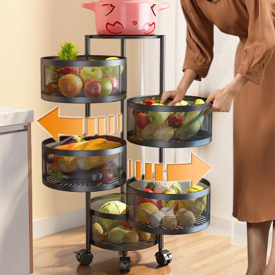 China Multi Layer Kitchen Shelf Organizer Rack Wheeled Household Metal Storage Living Shelves for sale